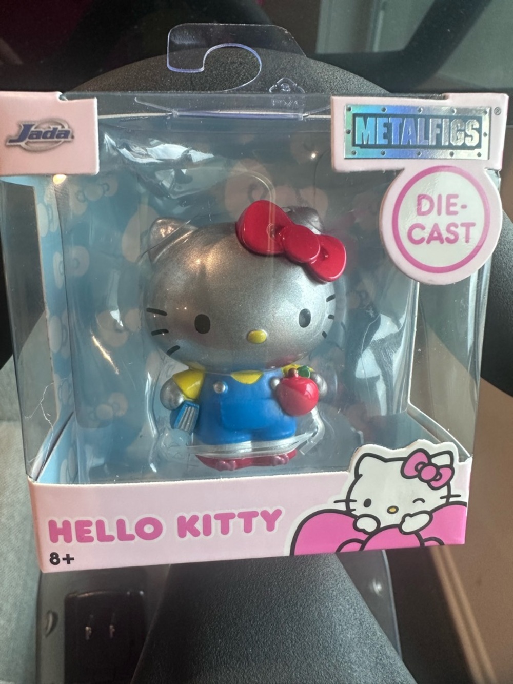Hello Kitty Metalfigs Die-Cast Figure - Silver & Red
